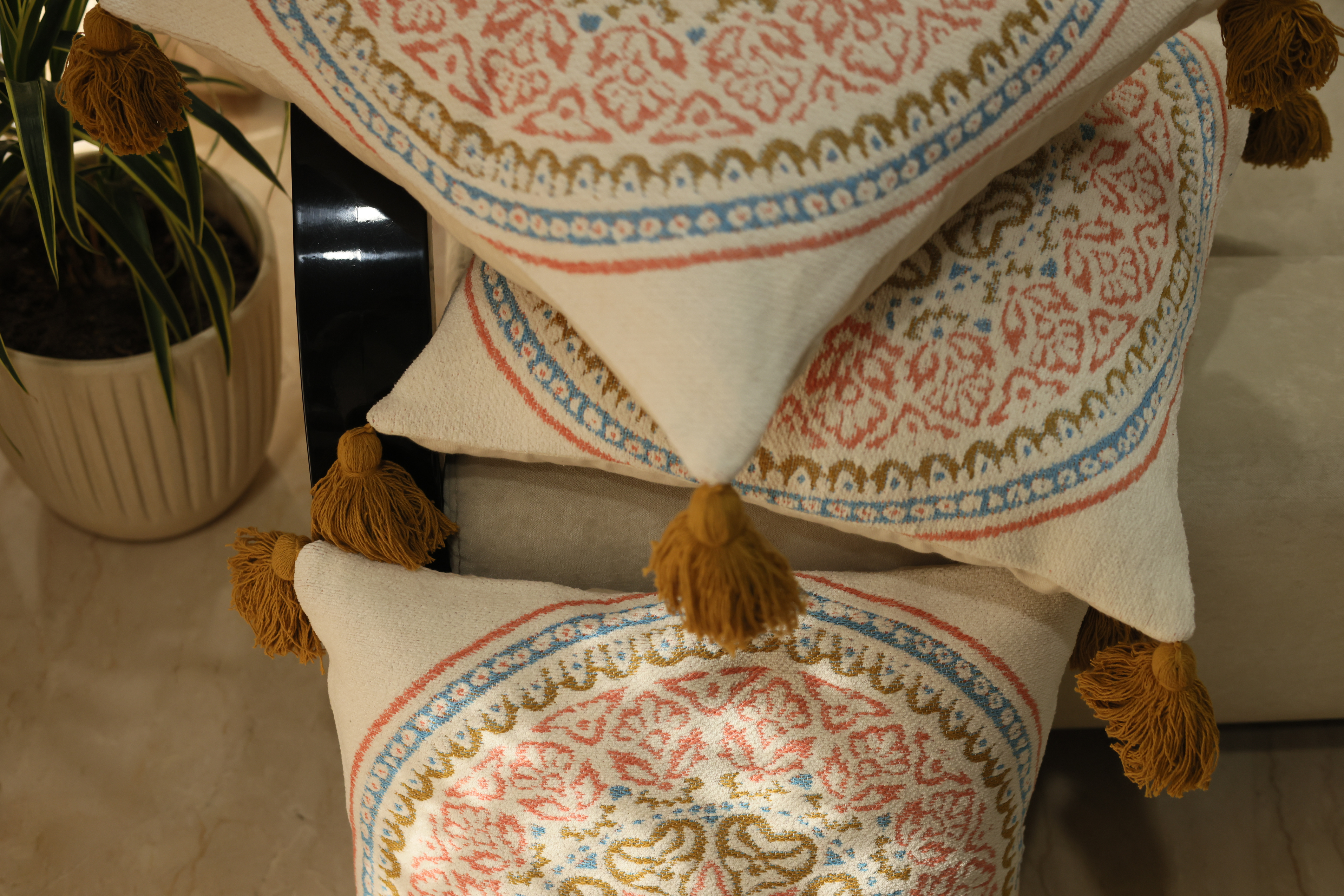 Mandala Jacquard Cushion Cover