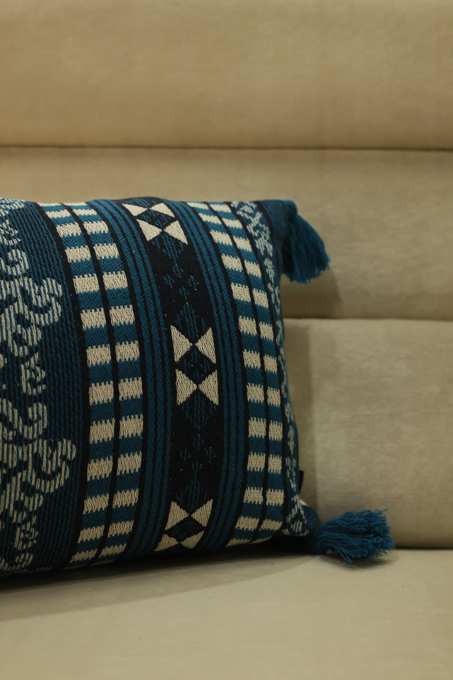 Viridian Jacquard Weave Cushion Cover