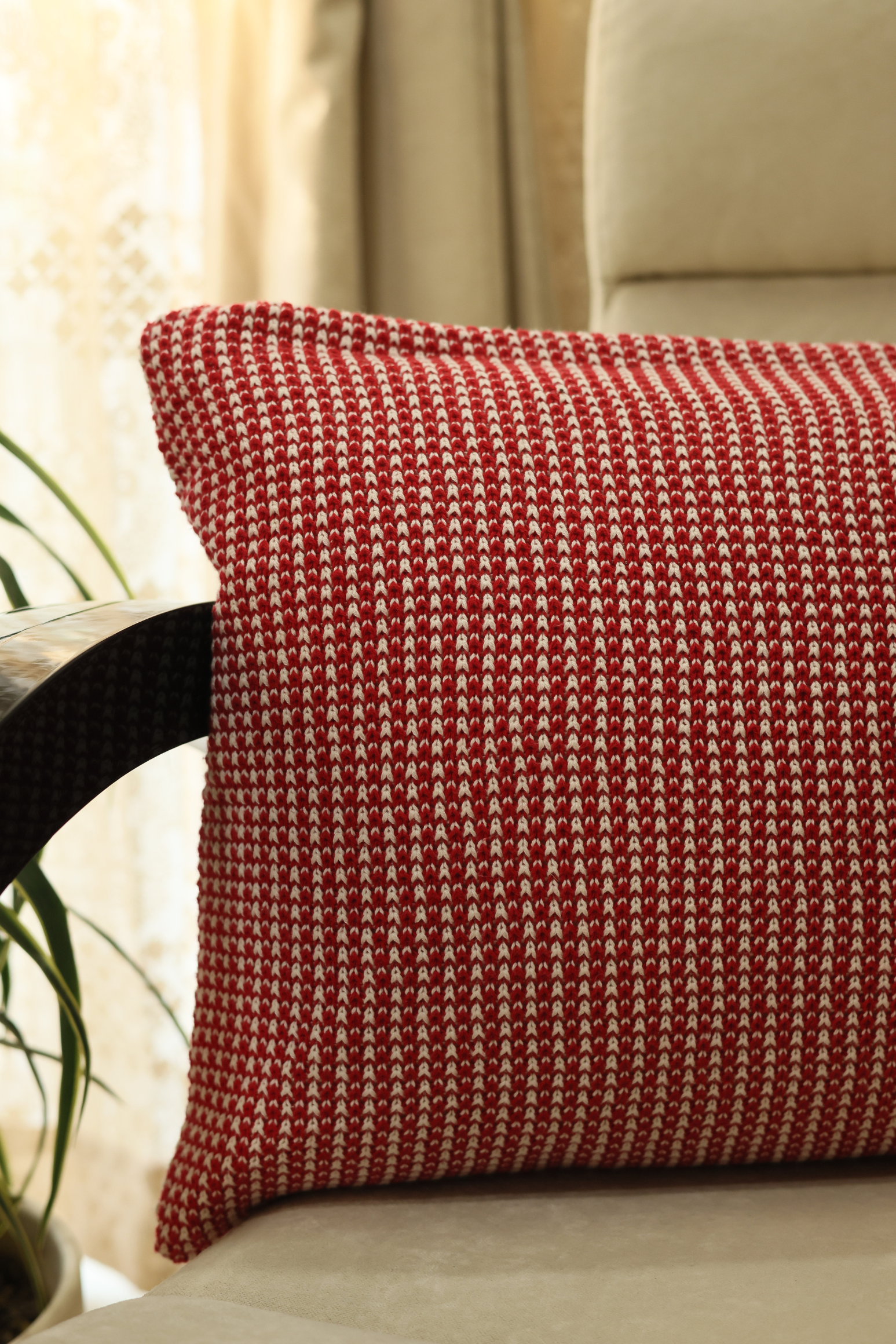 Geometric Honeycomb Cushion Cover