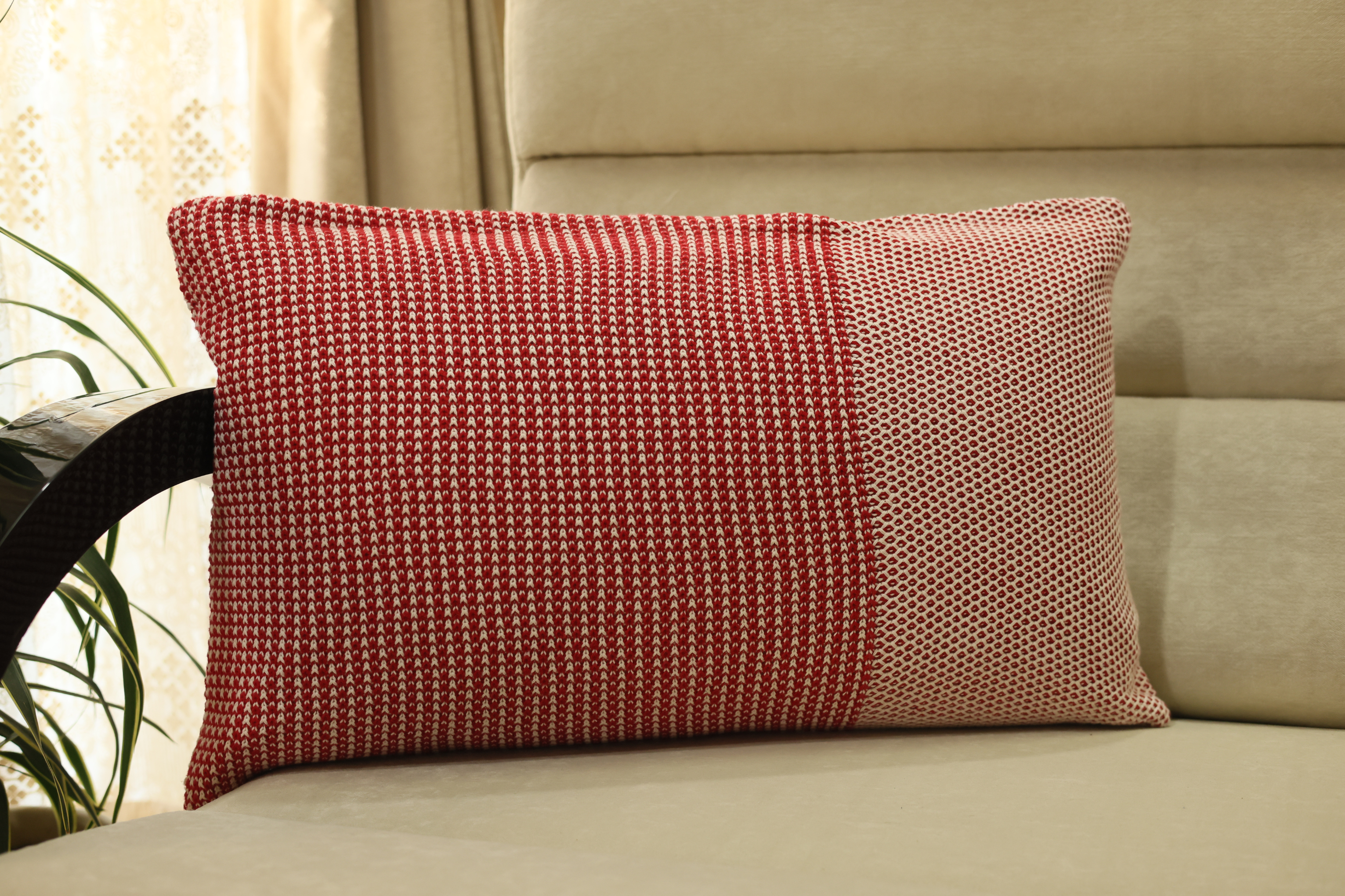 Geometric Honeycomb Cushion Cover
