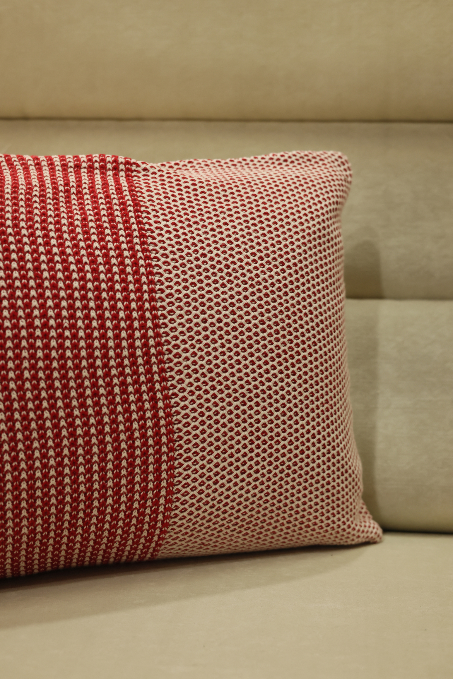 Geometric Honeycomb Cushion Cover