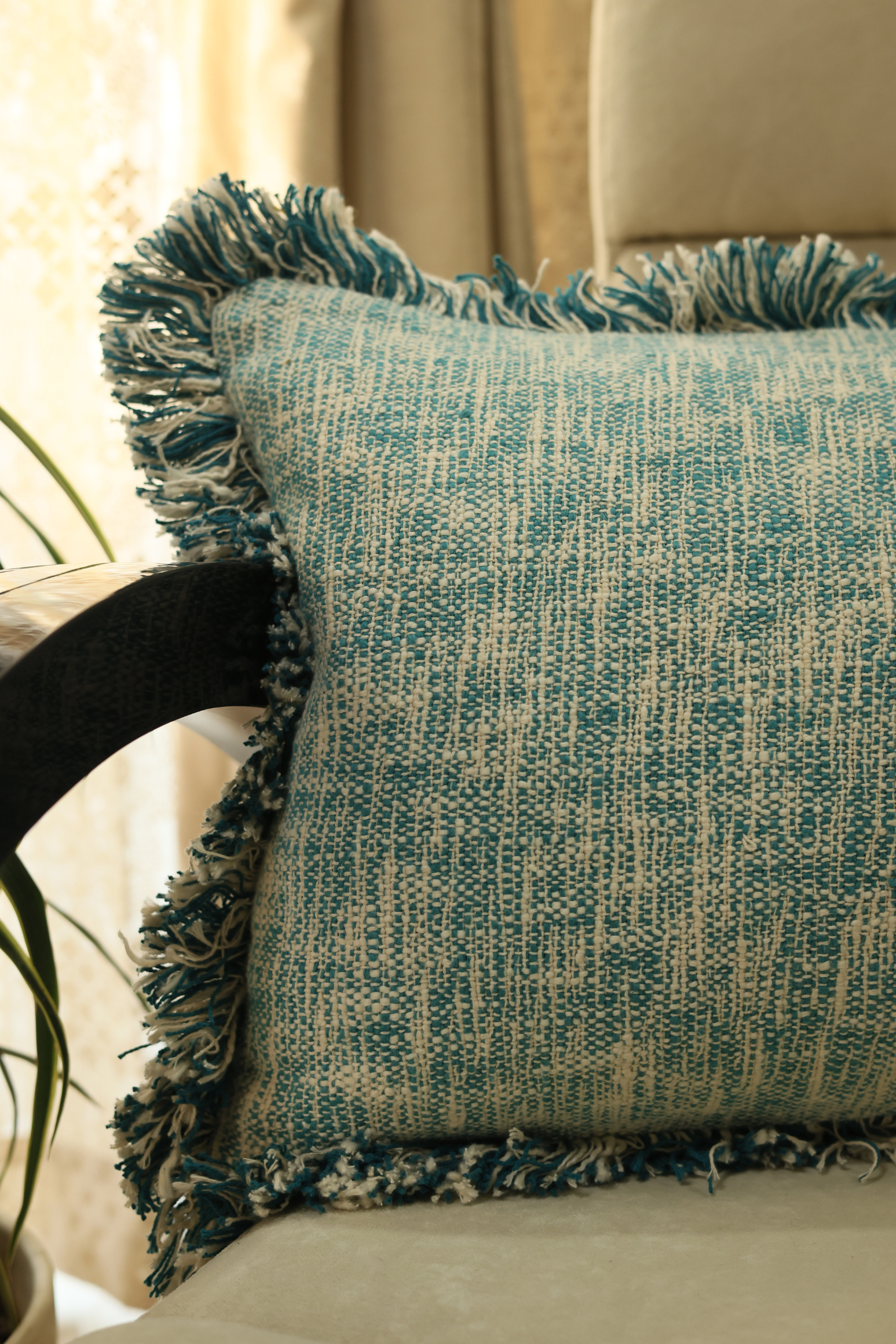 Textured Woven Cushion Cover