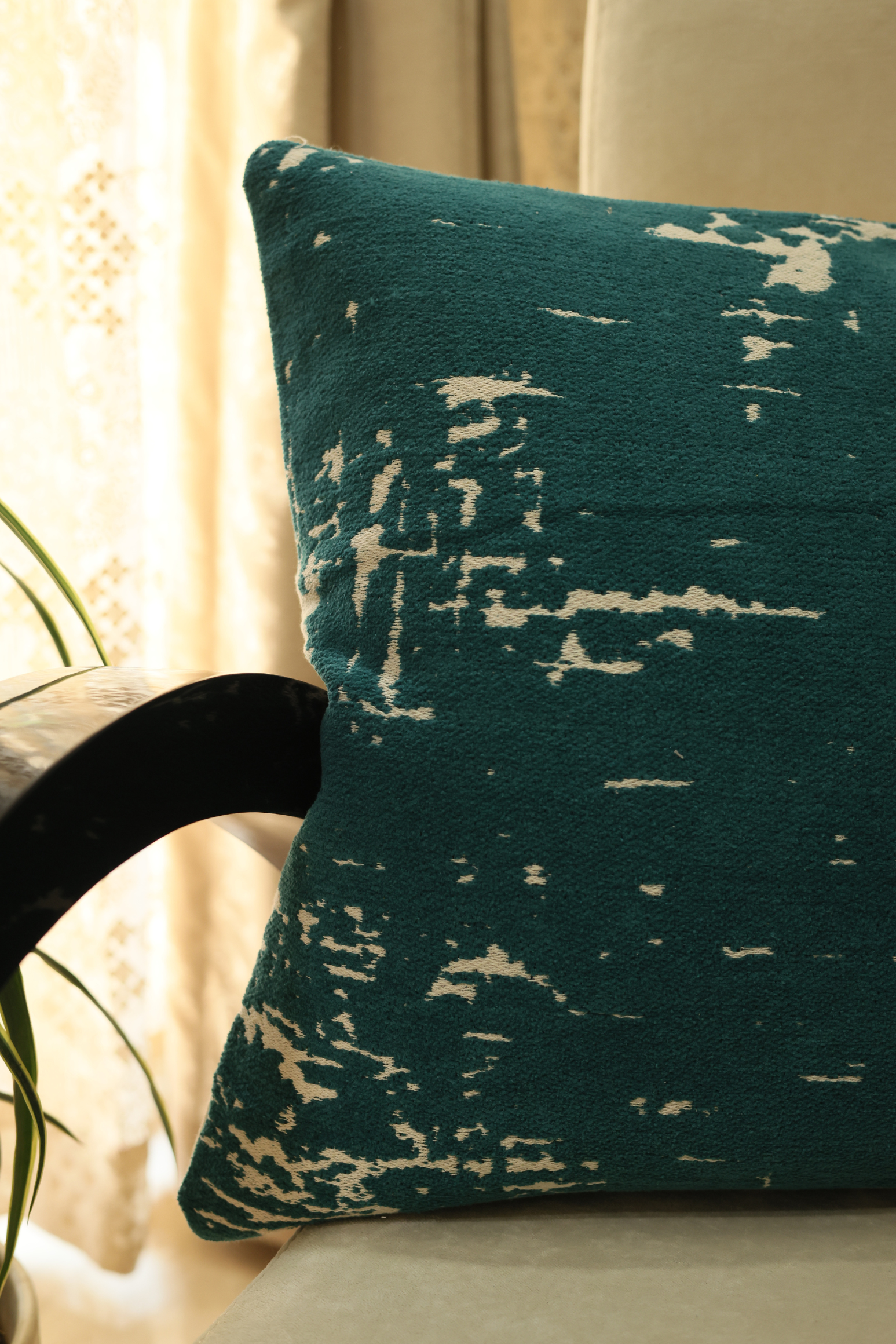 Abstract Jacquard Cushion Cover