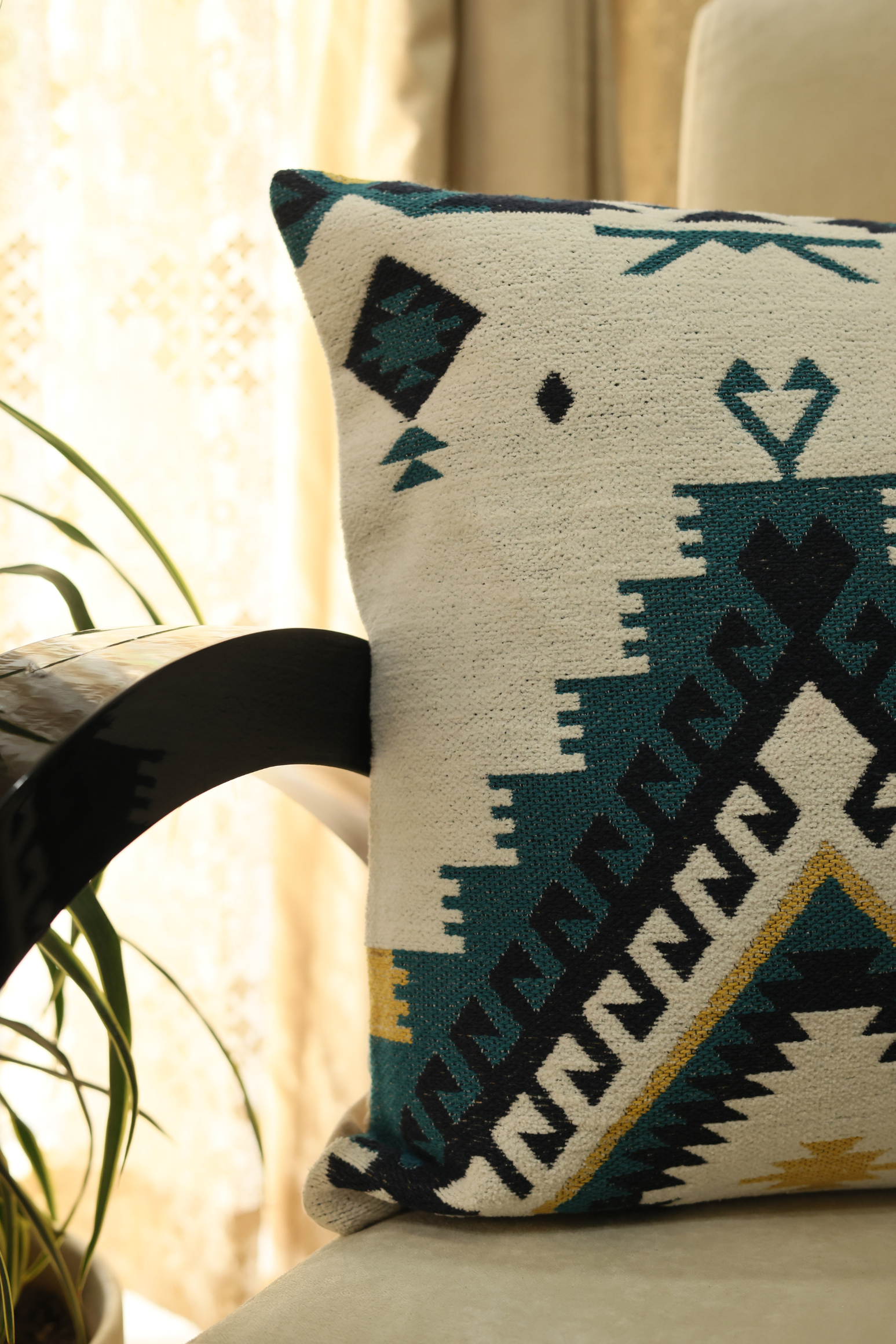 Arrow Jacquard Cushion Cover