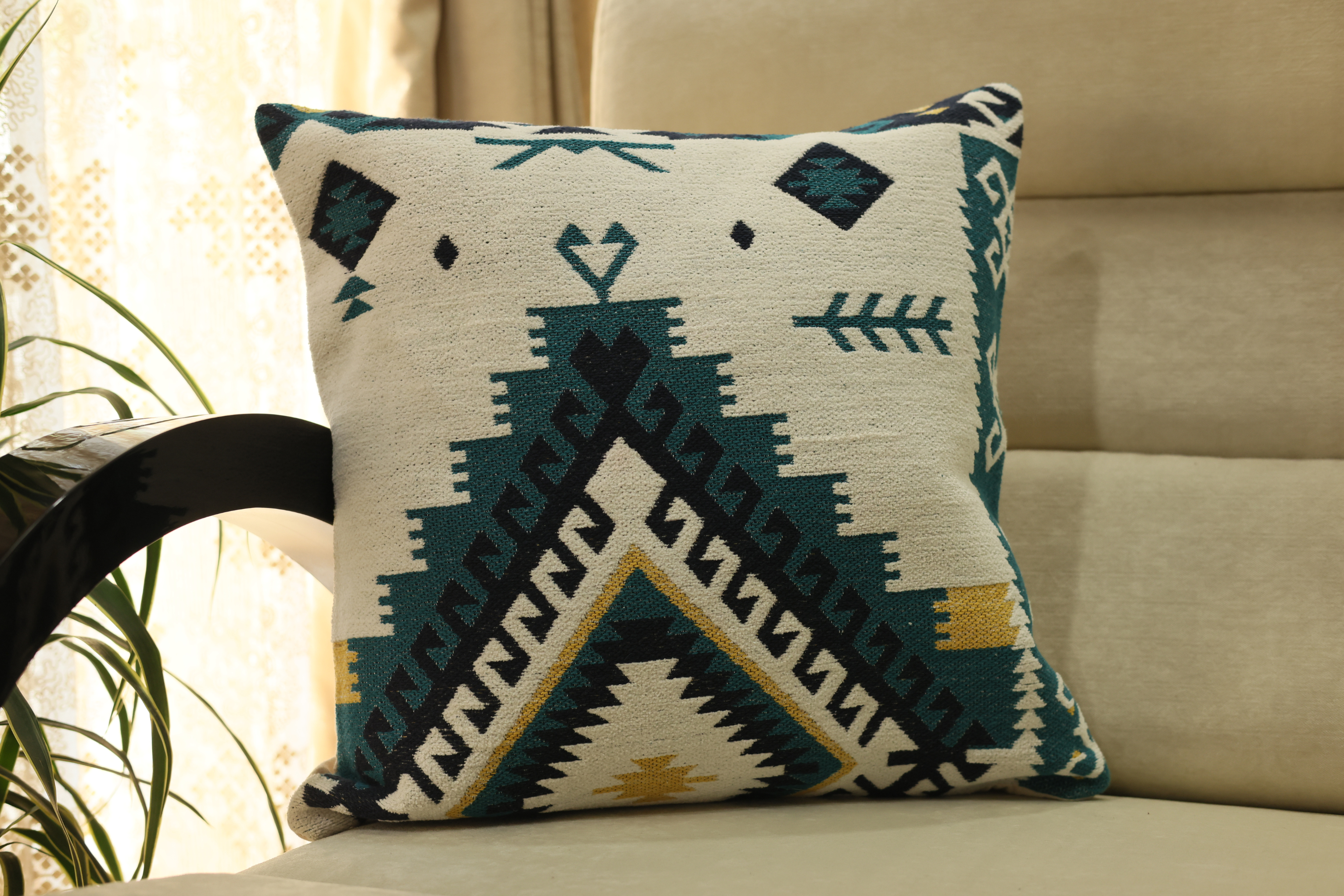 Arrow Jacquard Cushion Cover