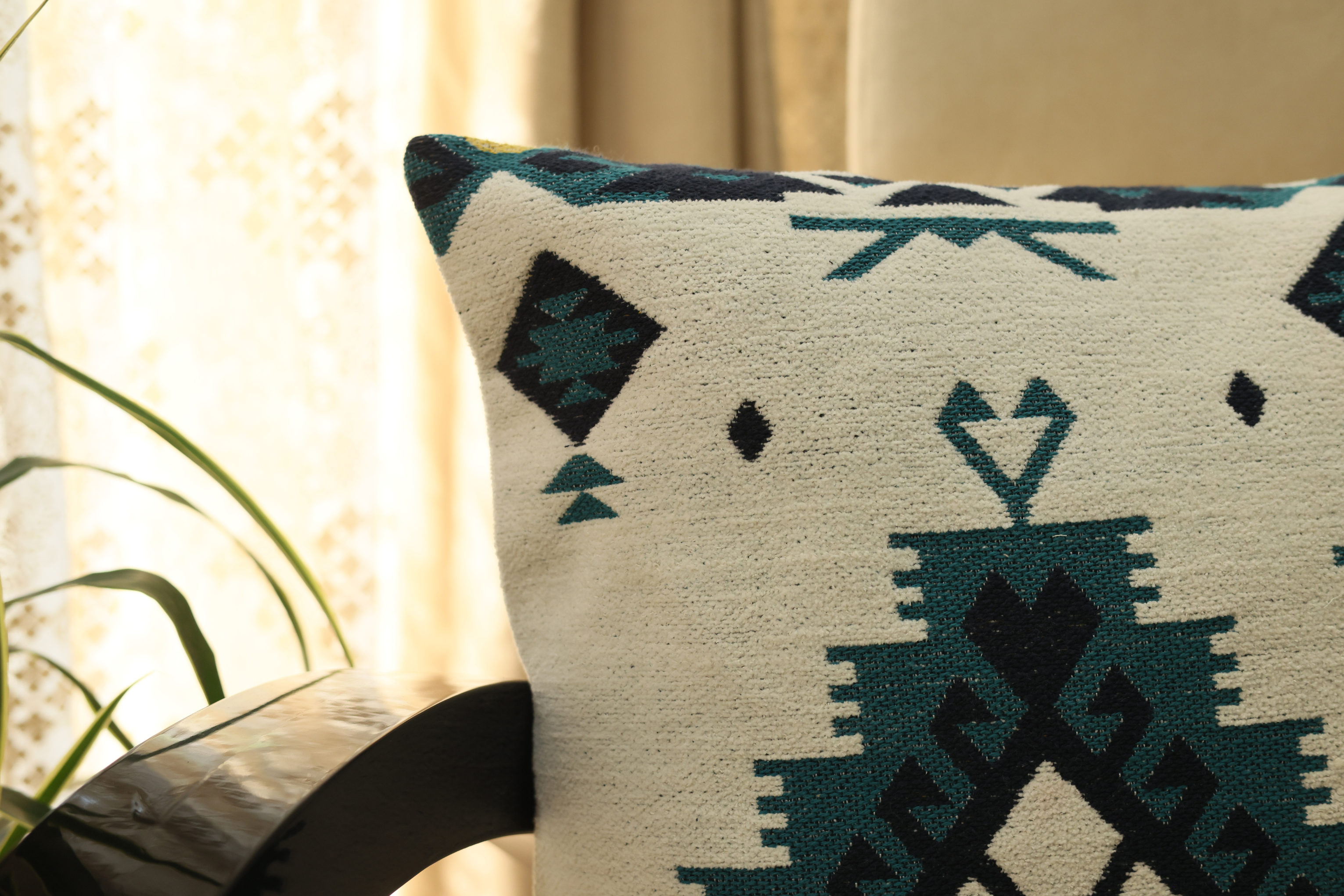 Arrow Jacquard Cushion Cover