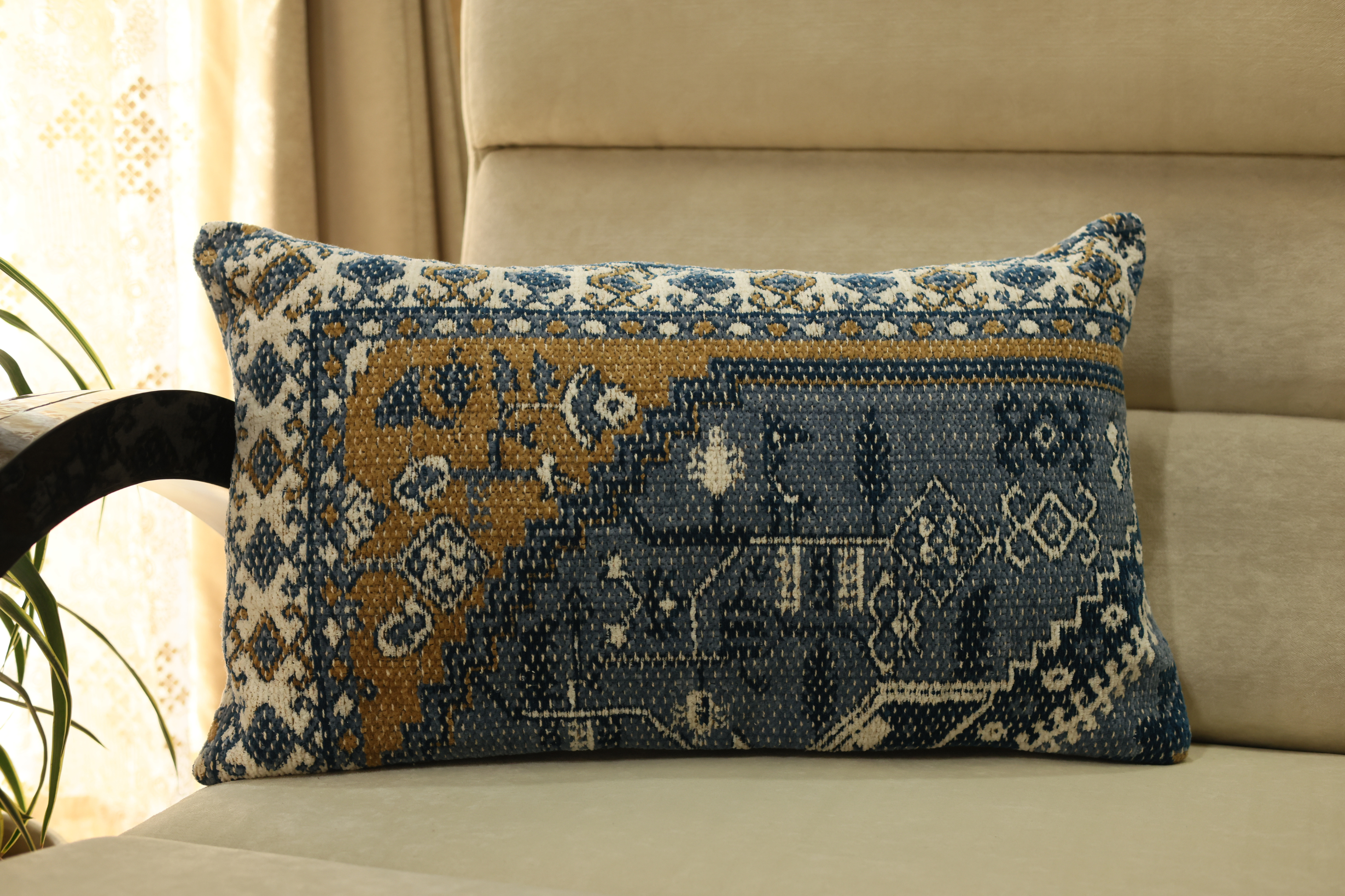 Persian Rug Inspired Jacquard Cushion Cover