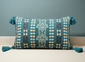Viridian Jacquard Weave Cushion Cover