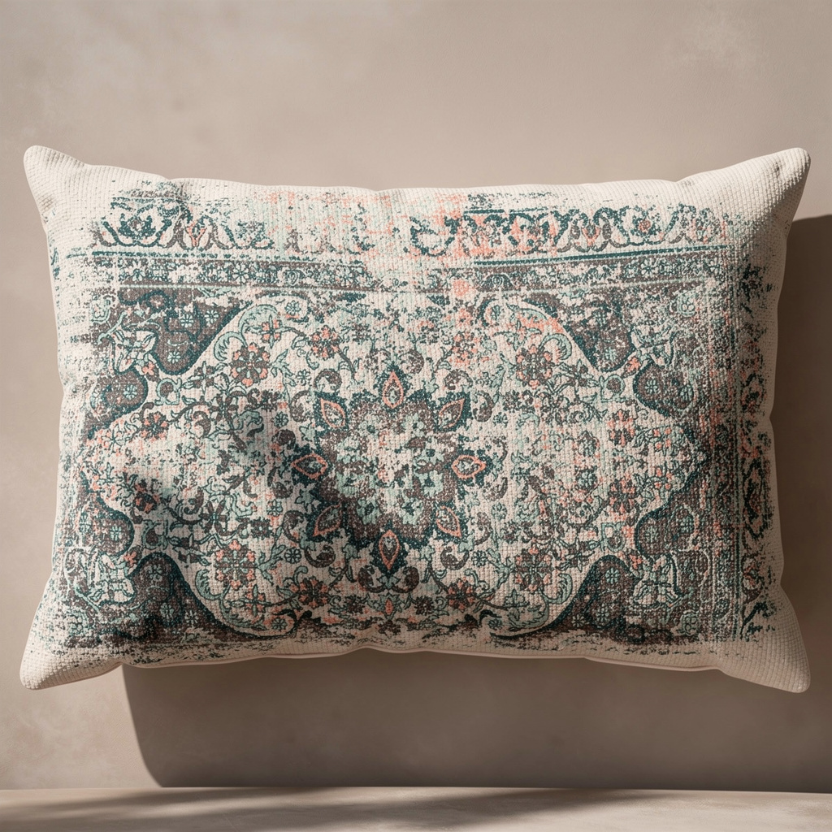 Traditional Rug Inspired Printed Cushion Cover