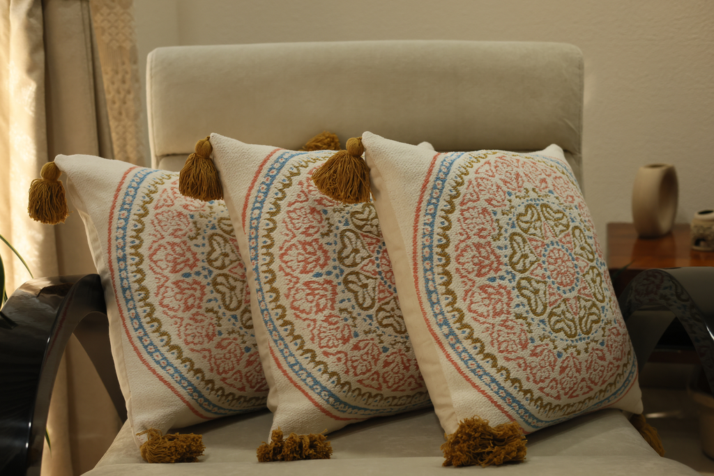 Mandala Jacquard Cushion Cover