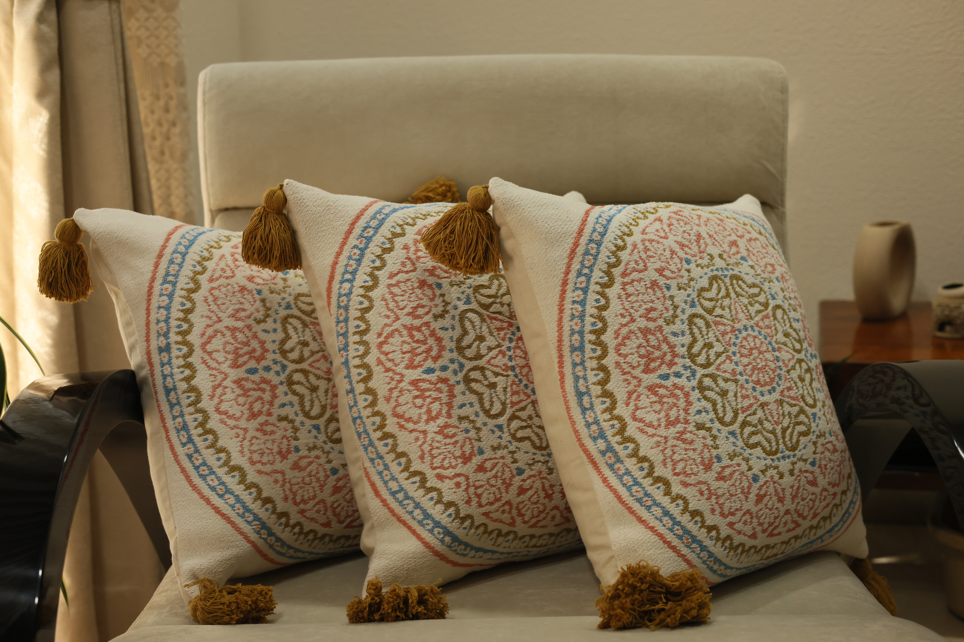 Mandala Jacquard Cushion Cover
