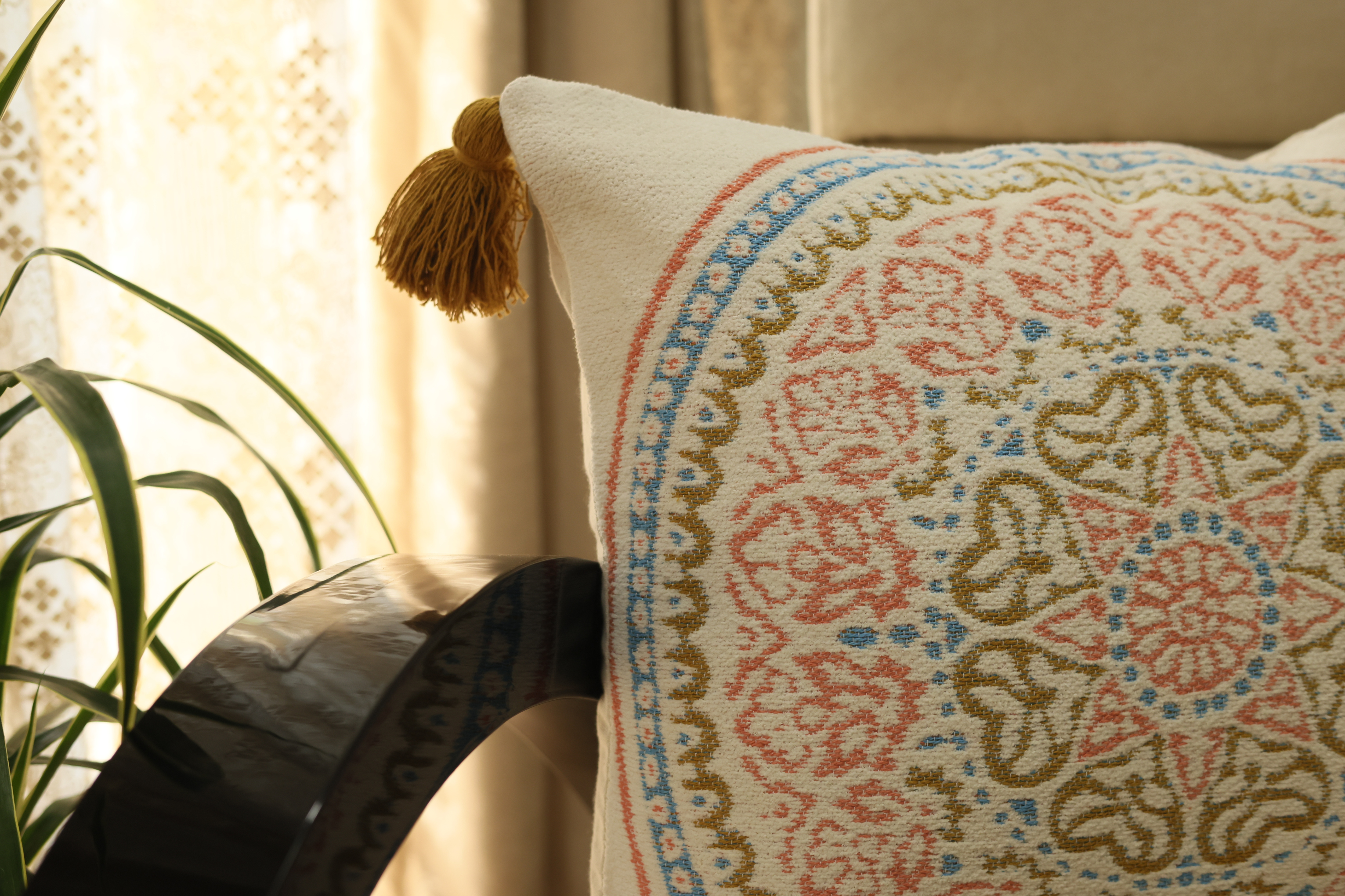 Mandala Jacquard Cushion Cover