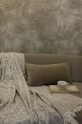 Dusty Peach Block Print Sofa Throw