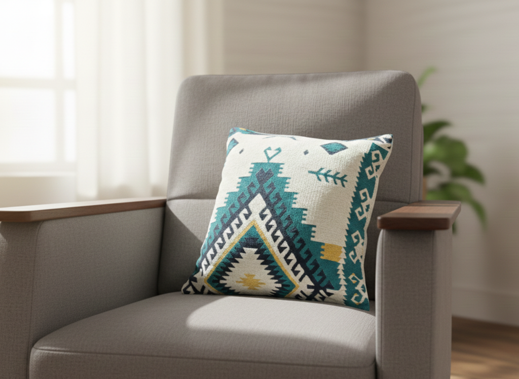 Arrow Jacquard Cushion Cover