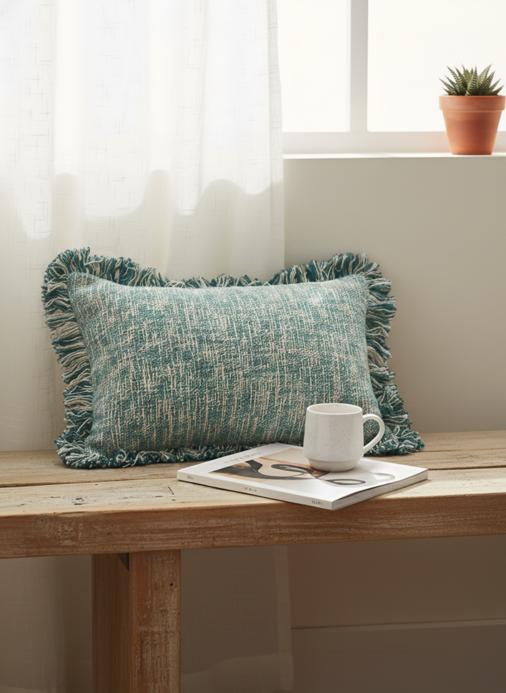 Textured Woven Cushion Cover
