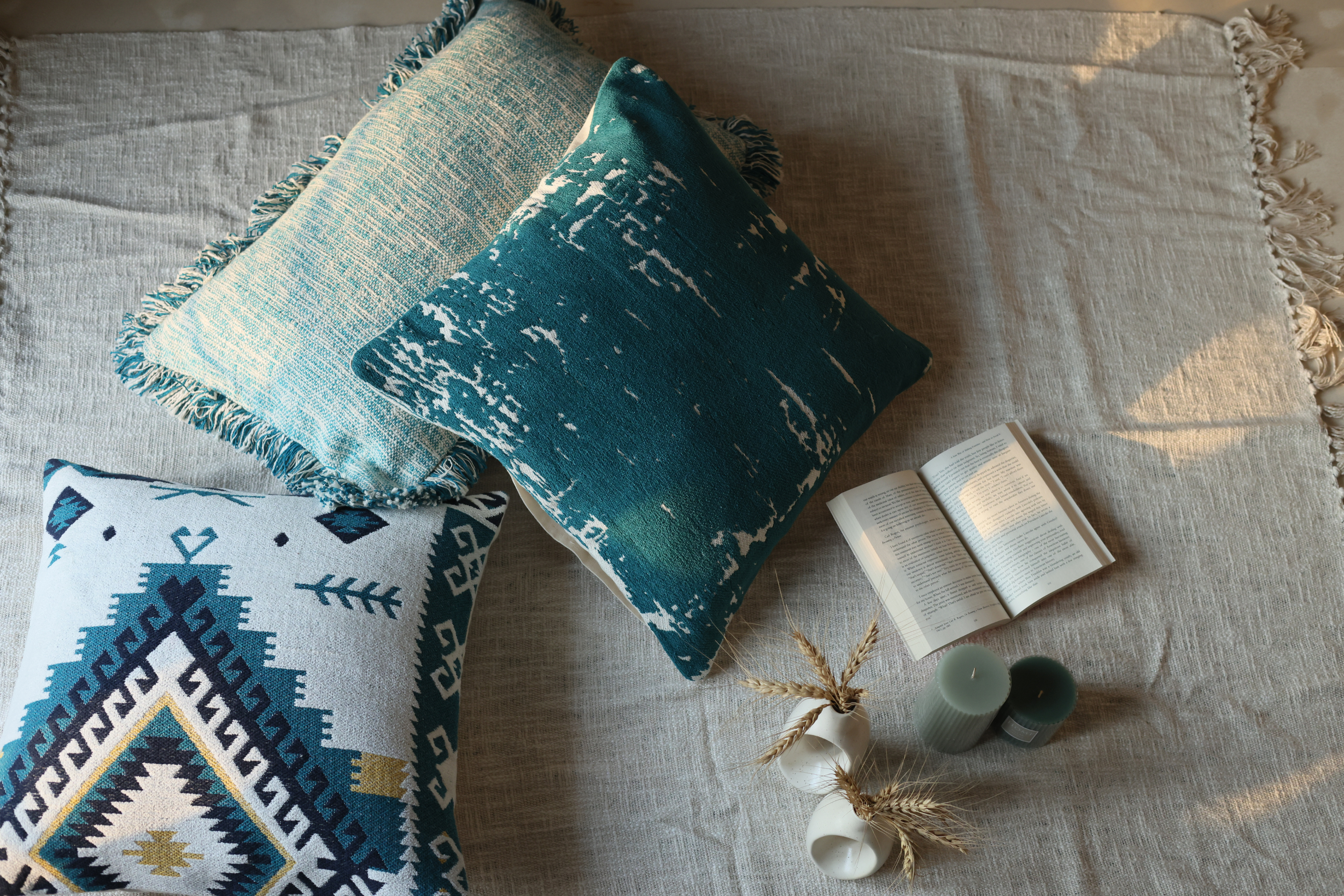 Abstract Jacquard Cushion Cover