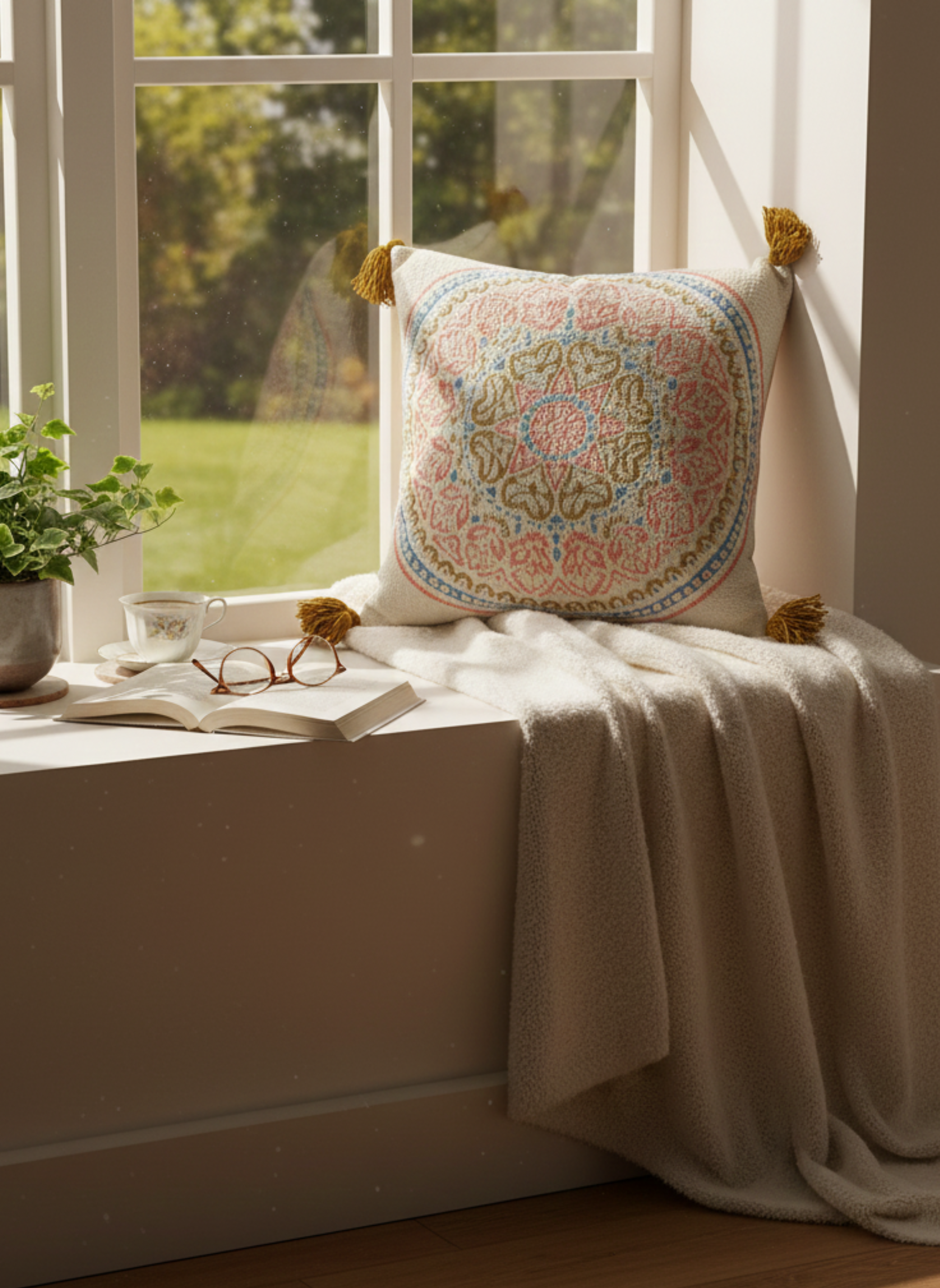 Mandala Jacquard Cushion Cover