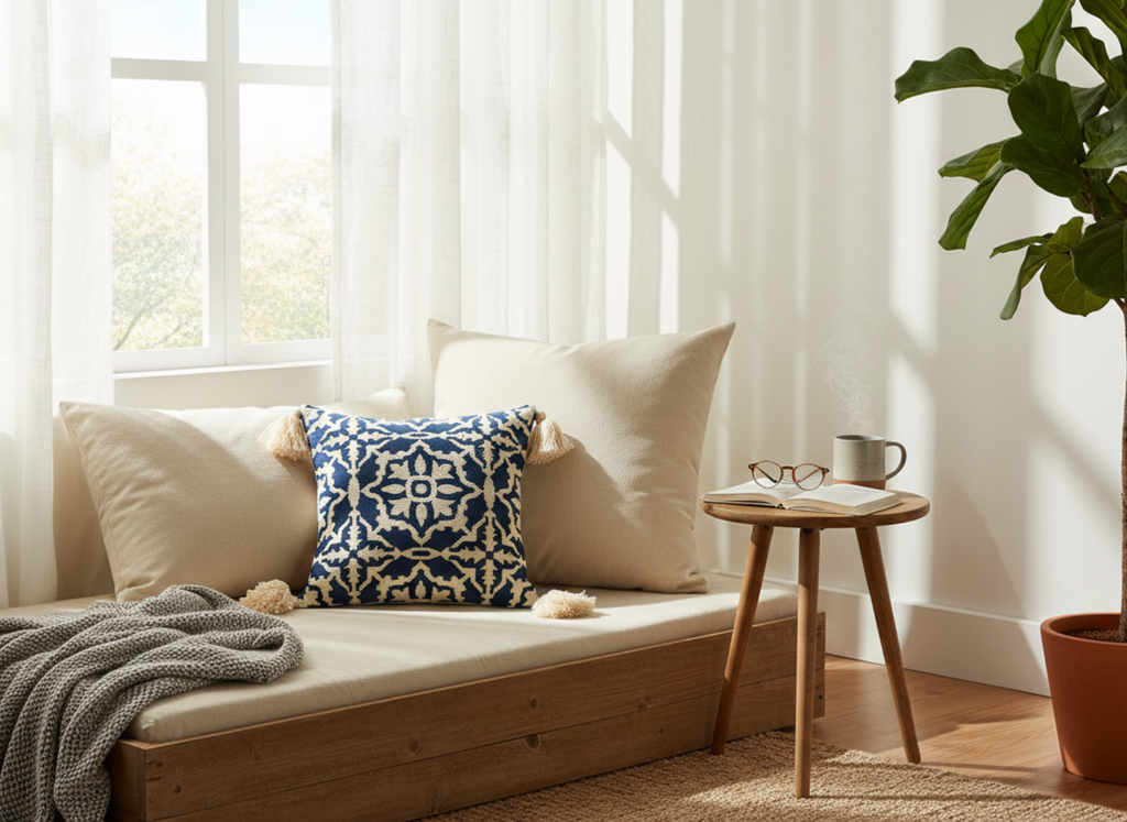 Moroccan Geometric Pattern Cushion Cover