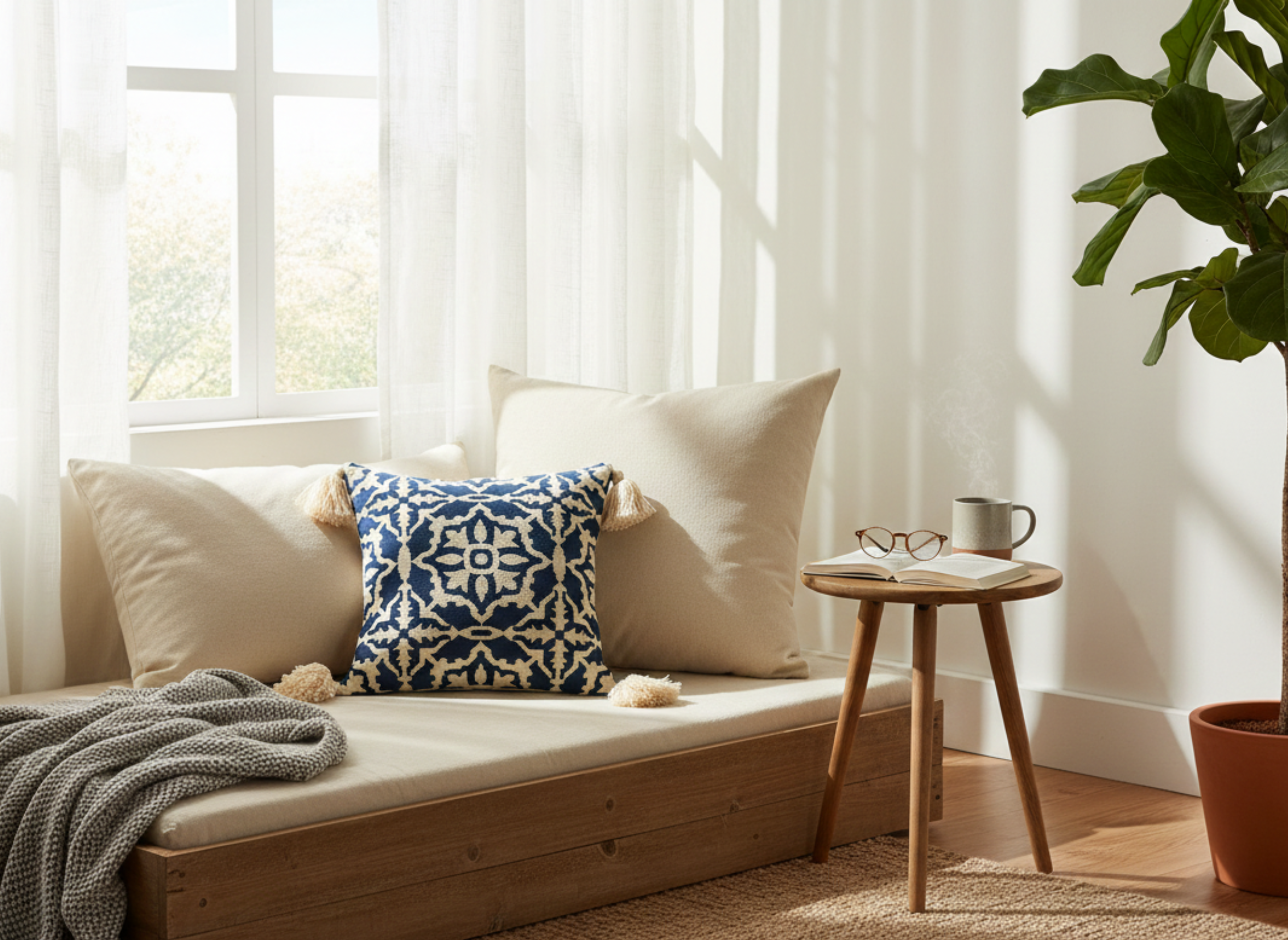 Moroccan Geometric Pattern Cushion Cover