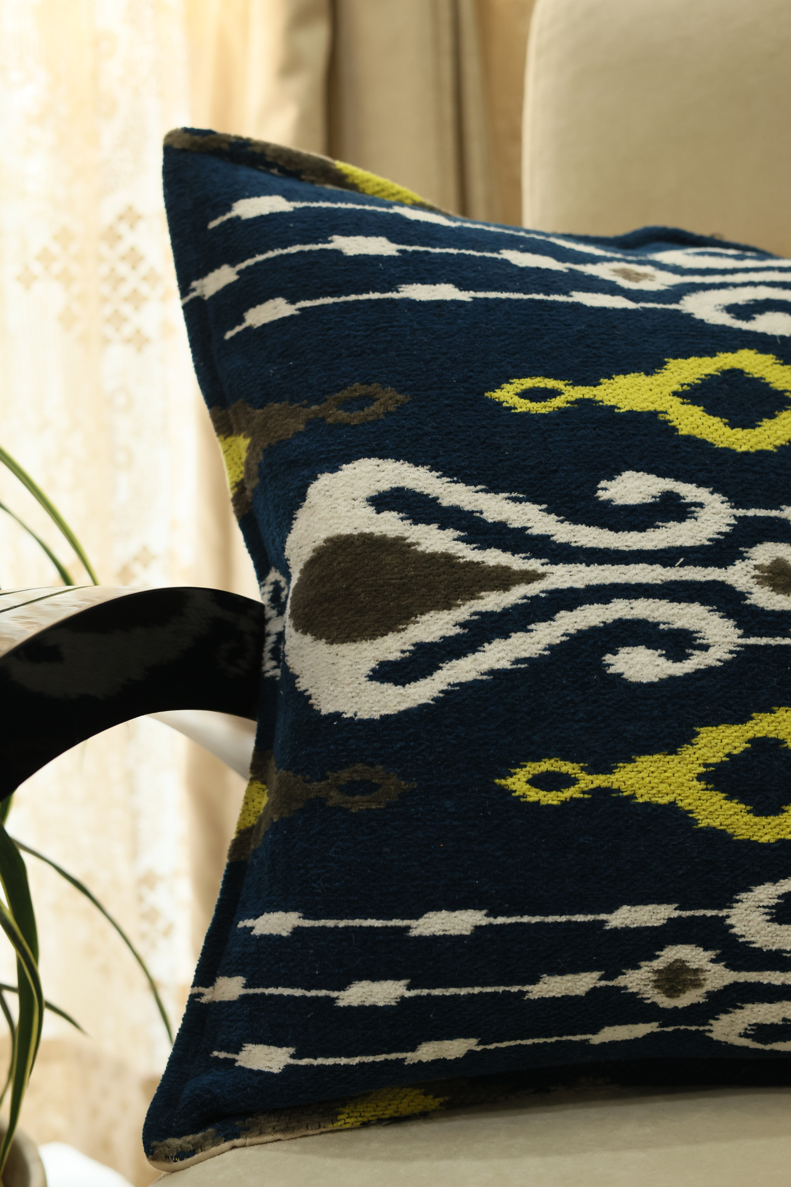 IKAT-Style Cushion Cover