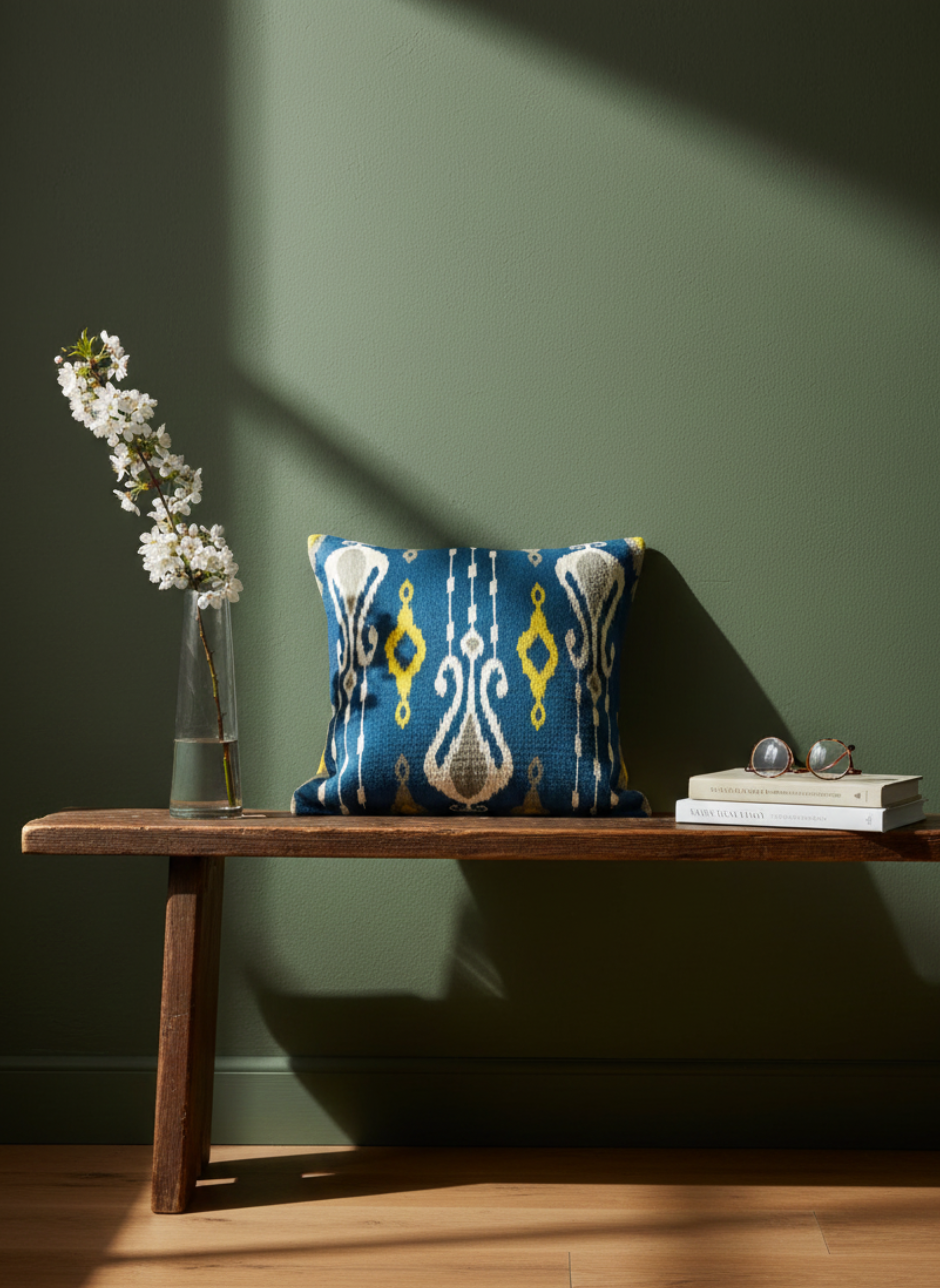 IKAT-Style Cushion Cover