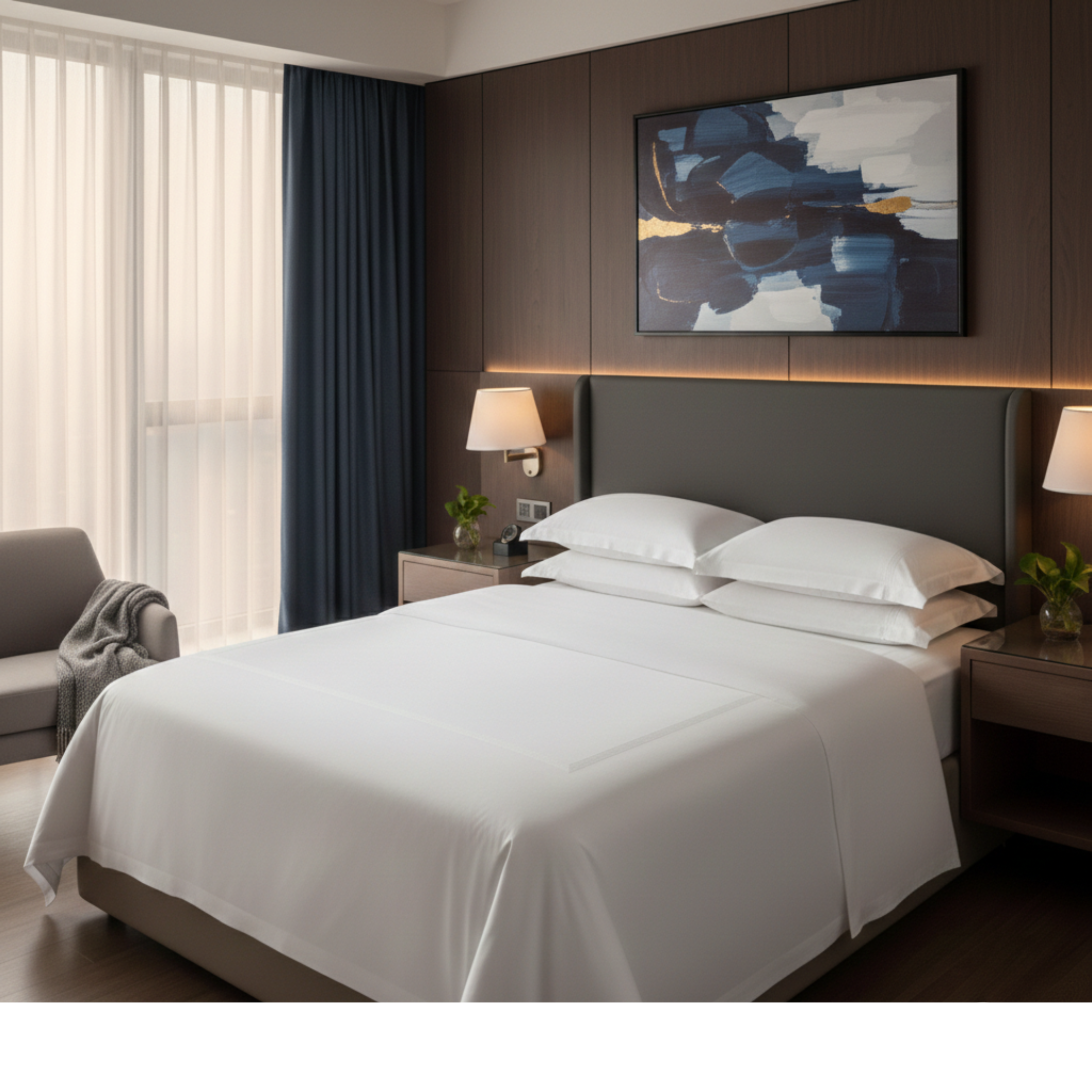 Cotton Sateen Bedsheet Set 220 Thread Count