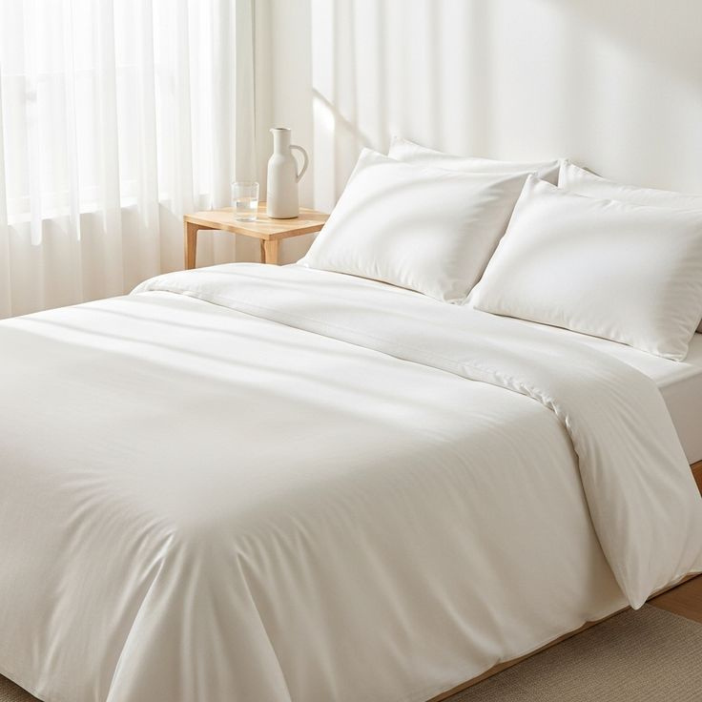 220TC Cotton Sateen Fitted Bedsheet-12Pcs-Wholesale