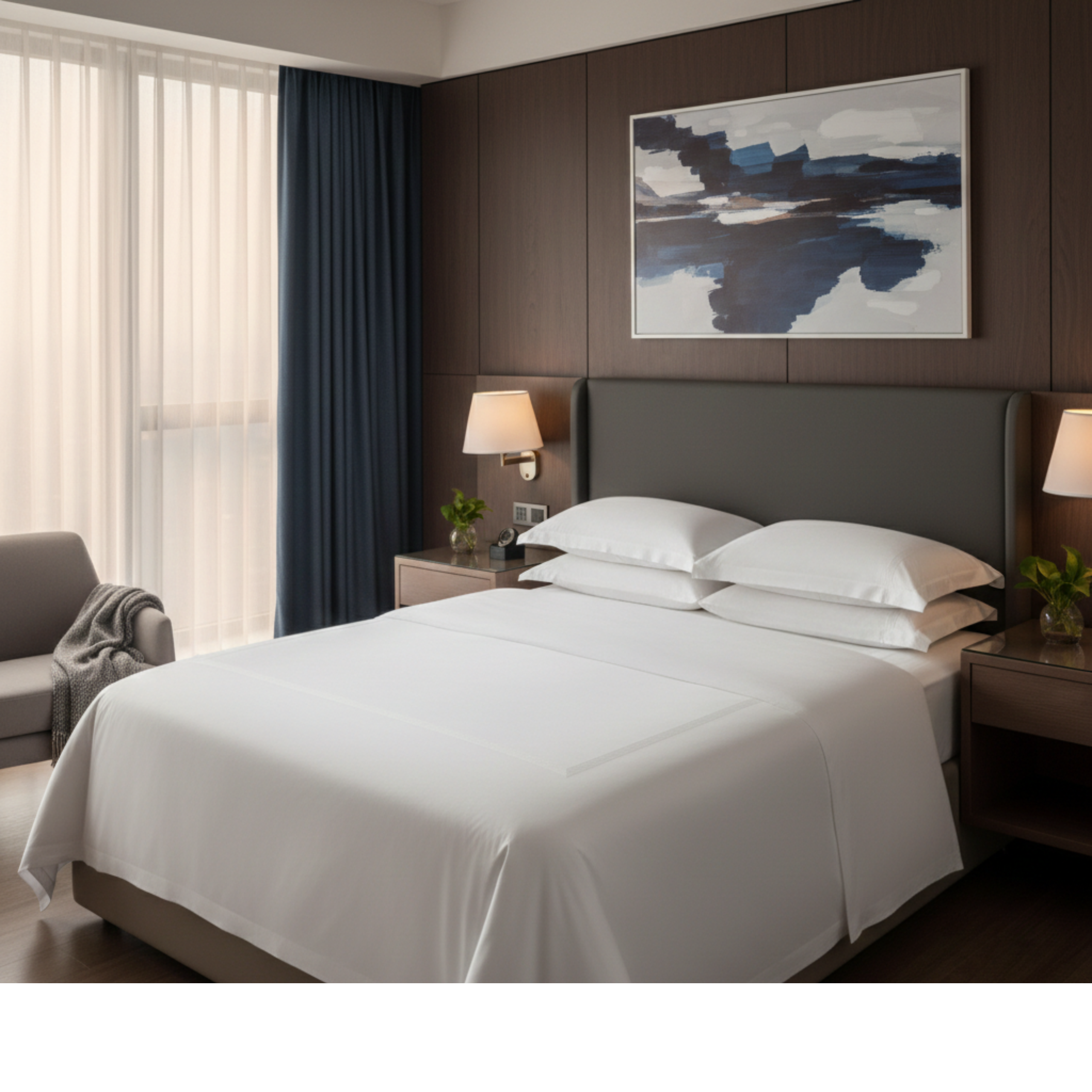 220TC Cotton Sateen Duvet Cover-6Pcs-Wholesale