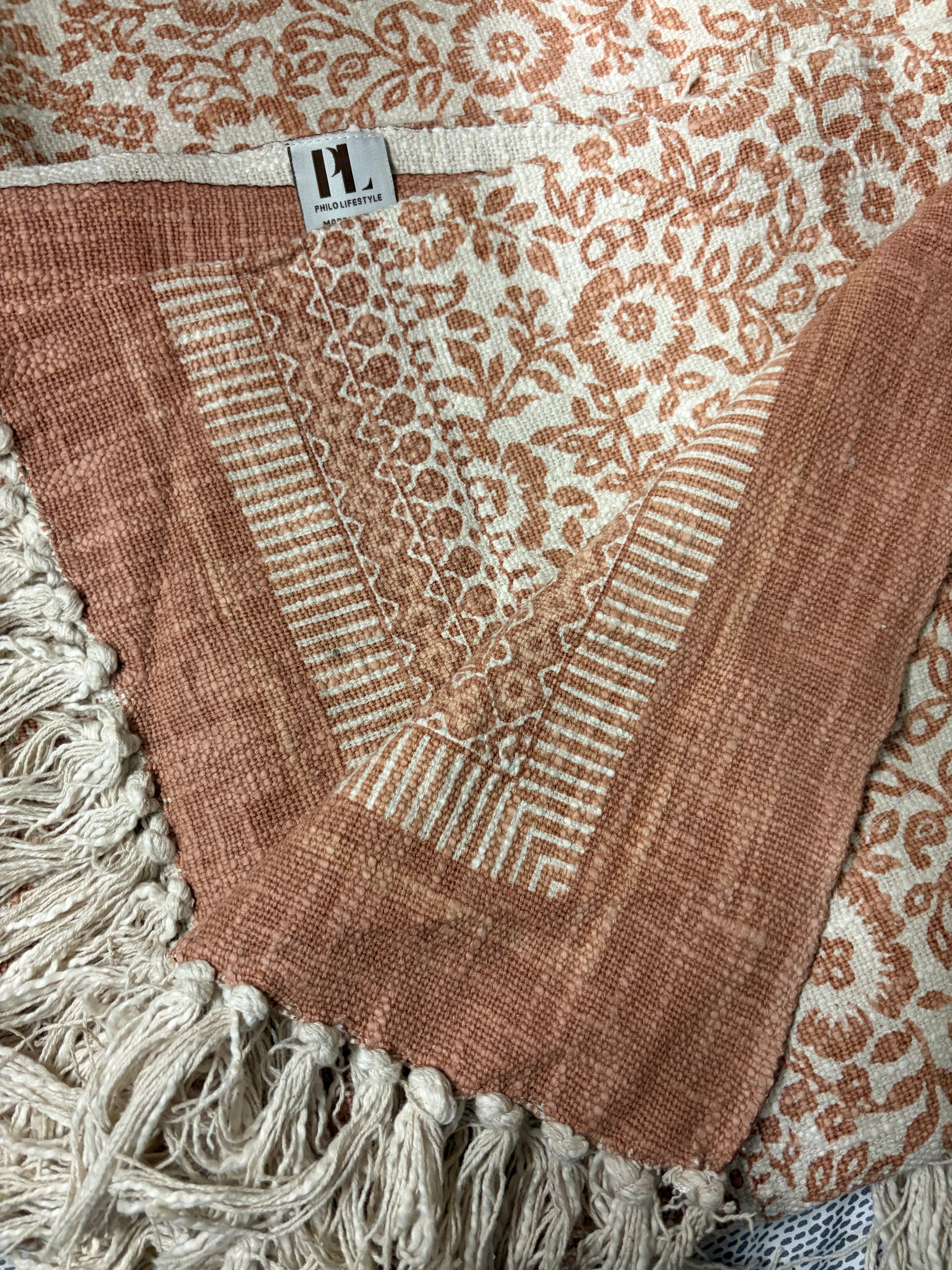 Floral Printed Sofa Throw