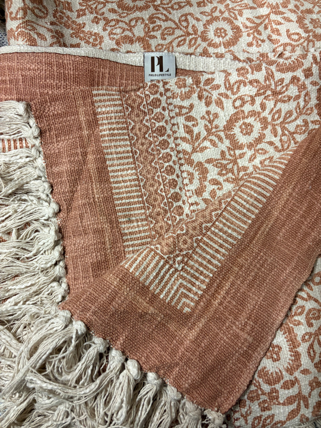 Floral Printed Sofa Throw