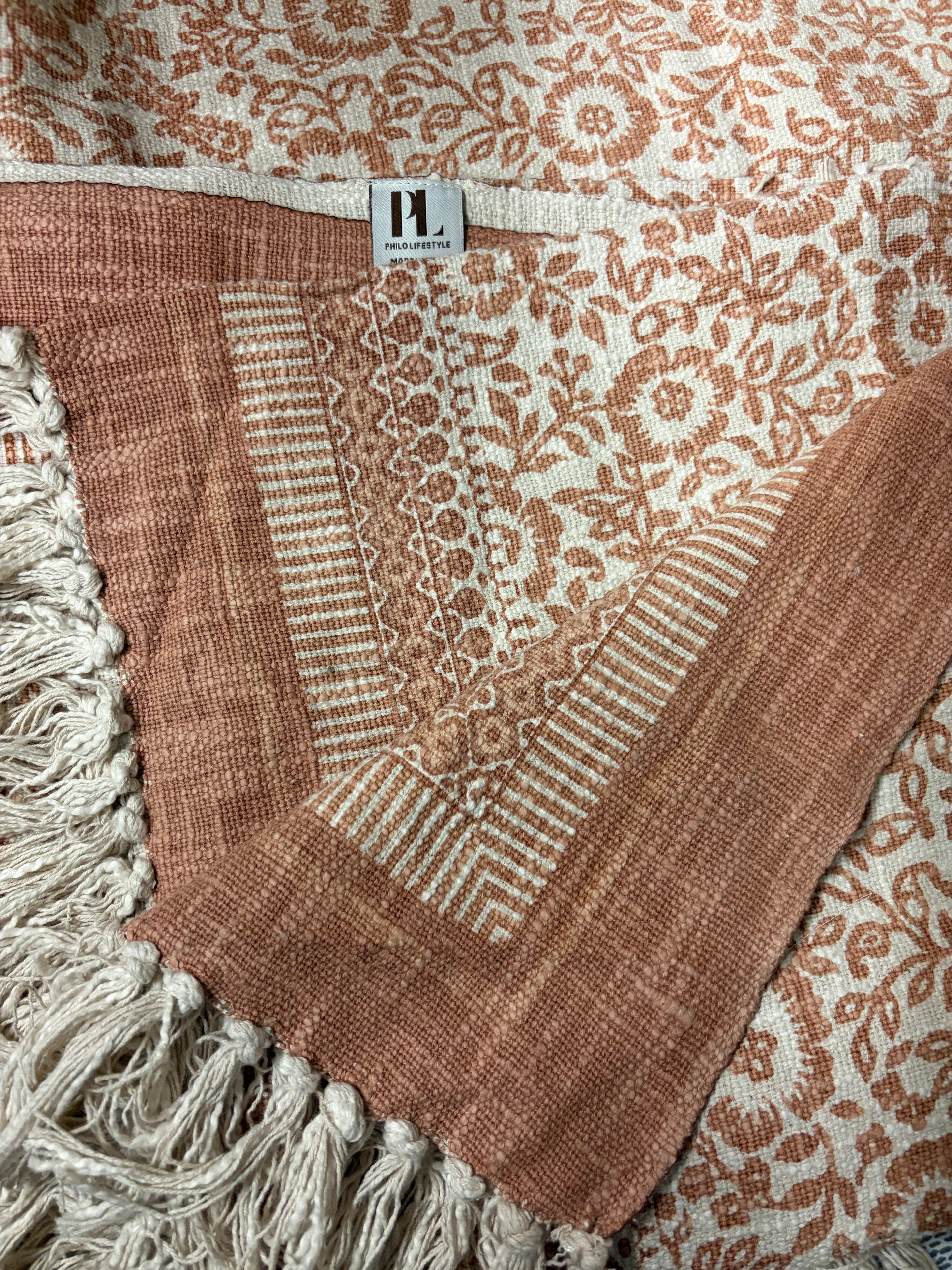 Floral Printed Sofa Throw